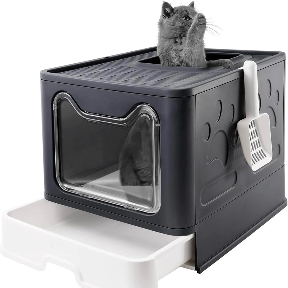 BRAND NEW! Foldable Cat Litter Box with Lid and litter scoop
